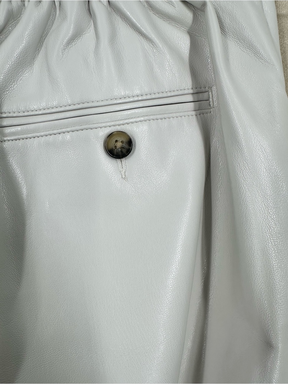 BANANA REPUBLIC Vegan Leather High Rise Tapered Ankle Straight Leg Trousers Pant - Picture 8 of 11